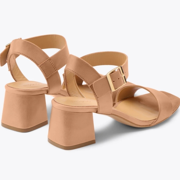 NIB NISOLO Stella Go To Block Heel Sandals In Almond - Picture 4 of 11